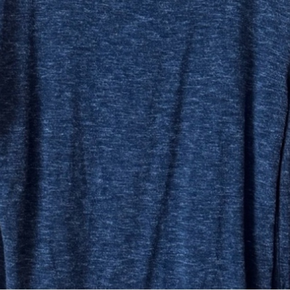 Lounge Top Crewneck Long Sleeve Heathered Charcoal Gray Small - Picture 5 of 10